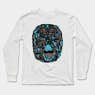 Blue Grey Metamorphosis Wave of Thoughts Long Sleeve T-Shirt